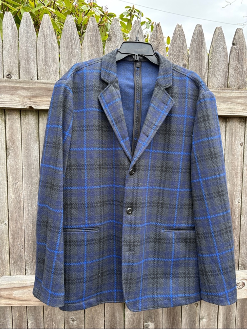 Express XL plaid wool blend blazer. Like new!